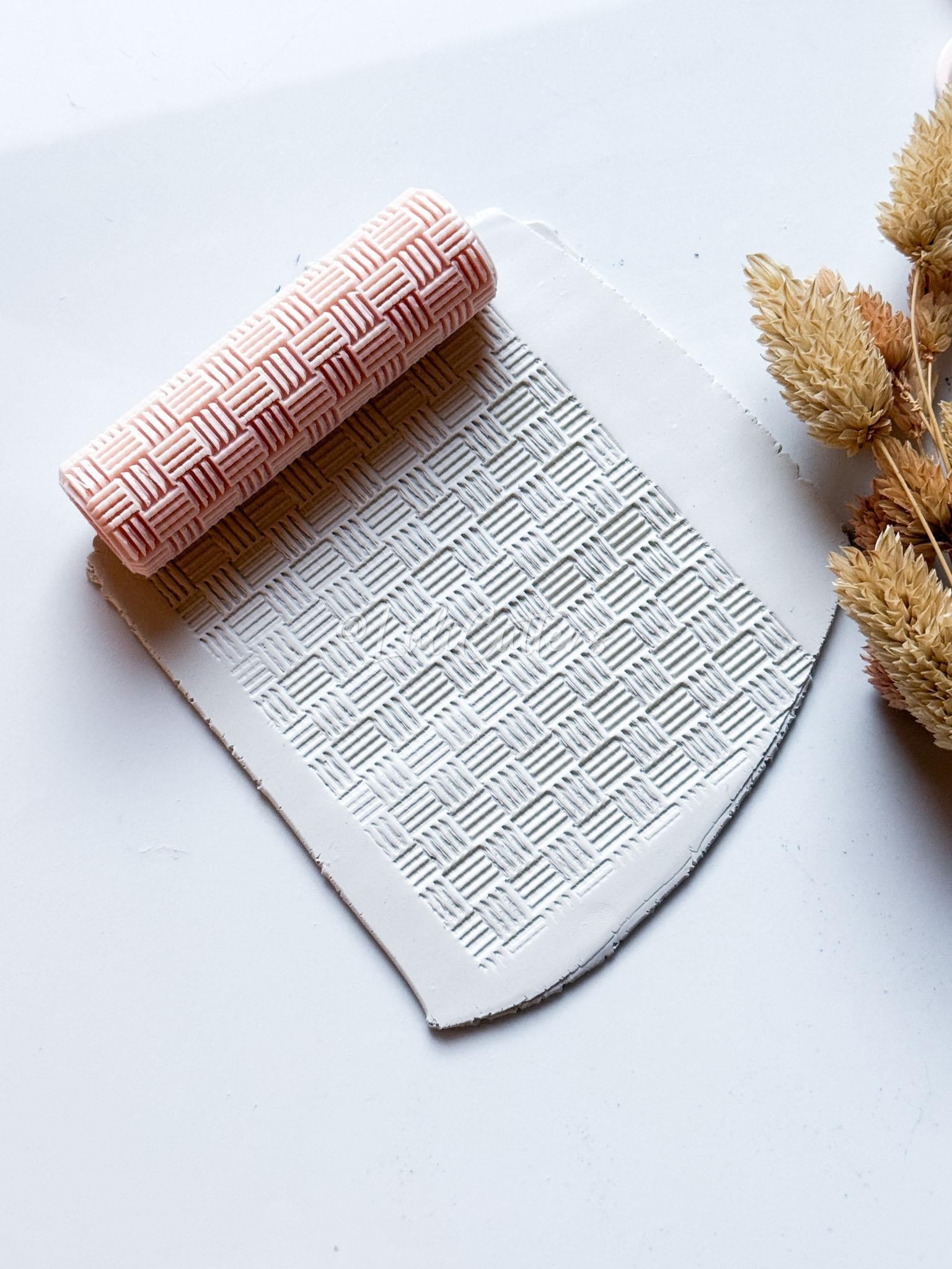 Grid Lines Texture Roller: Polymer Clay Jewelry & Crafts