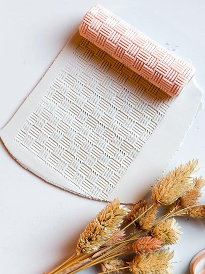 Grid Lines Texture Roller: Polymer Clay Jewelry & Crafts