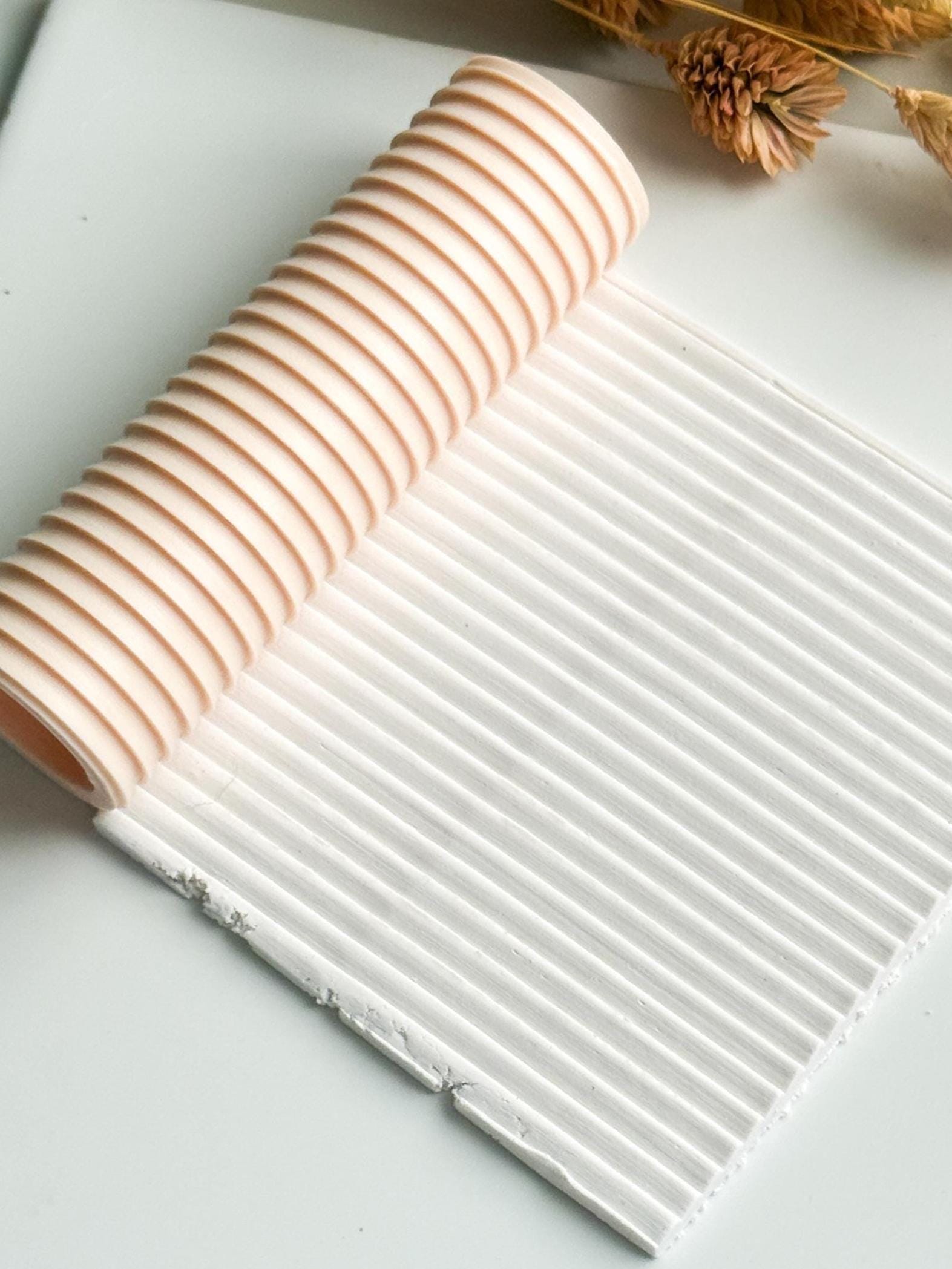 Minimalist Stripe Emboss Roller: Polymer Clay Jewelry & Crafts