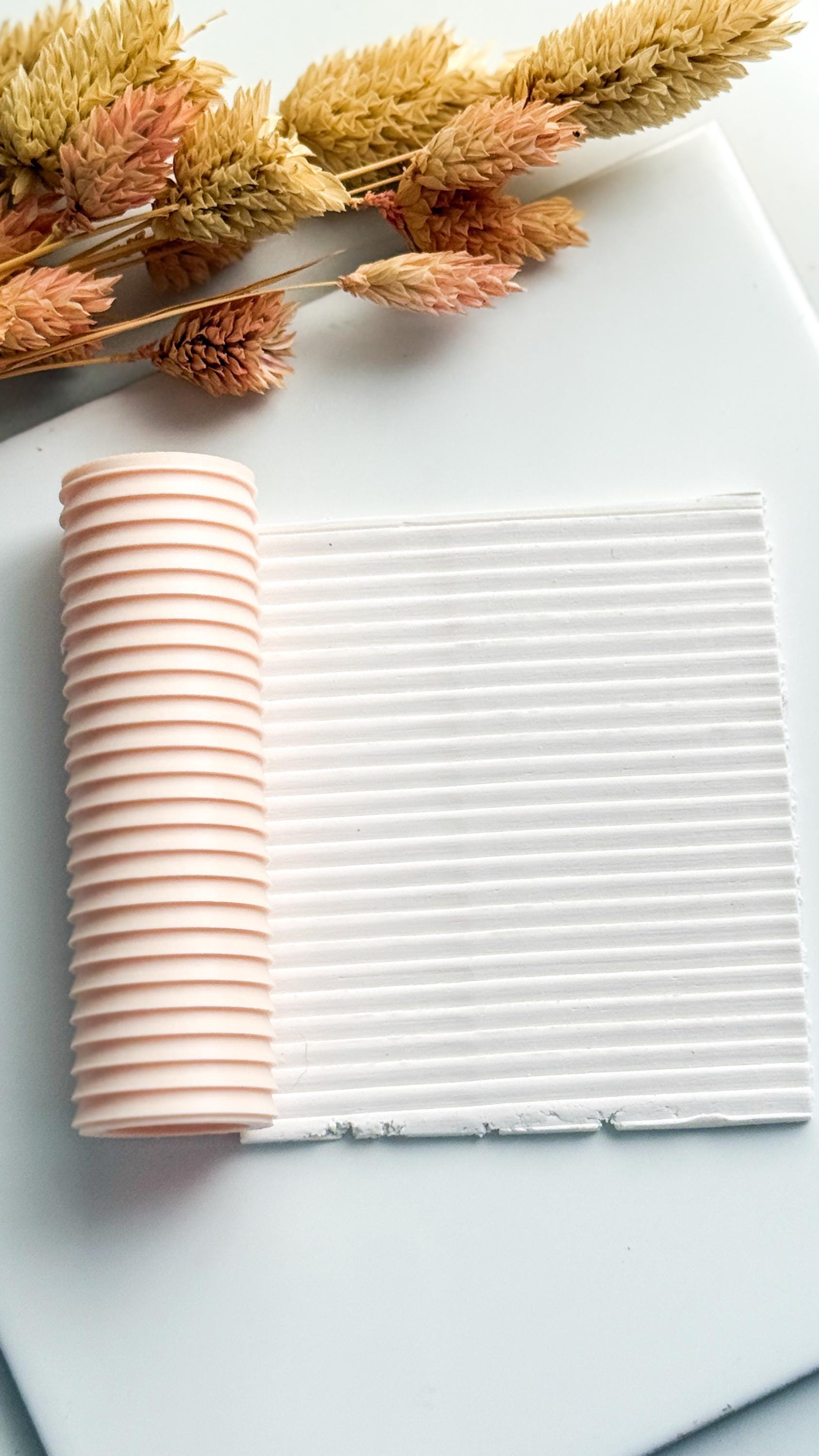 Minimalist Stripe Emboss Roller: Polymer Clay Jewelry & Crafts