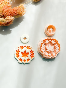 Maple Leaf Polymer Clay Cutter Set: Fall Floral Wreath Earring Tool