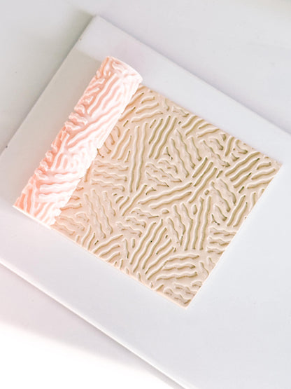 Organic Wavy Line Texture Roller Embossing Tool for Polymer Clay Jewelry and Crafts