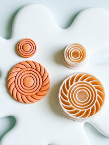Swirl Circle Polymer Clay Cutter Set: Layered Spiral Earring Cutters