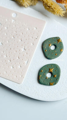 Starburst Stencil for Polymer Clay: Twinkle Star Pattern, Jewelry Design