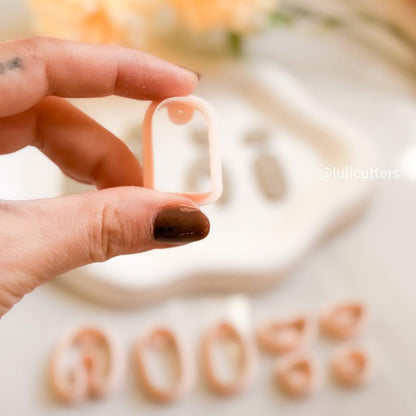 Polymer Clay Earring Cutter Set: Organic Shapes, Stud & Dangle (14 Piece)