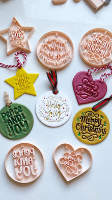Holiday Ornament Clay Cutter Set: Christmas Designs - Christmas tree decoration