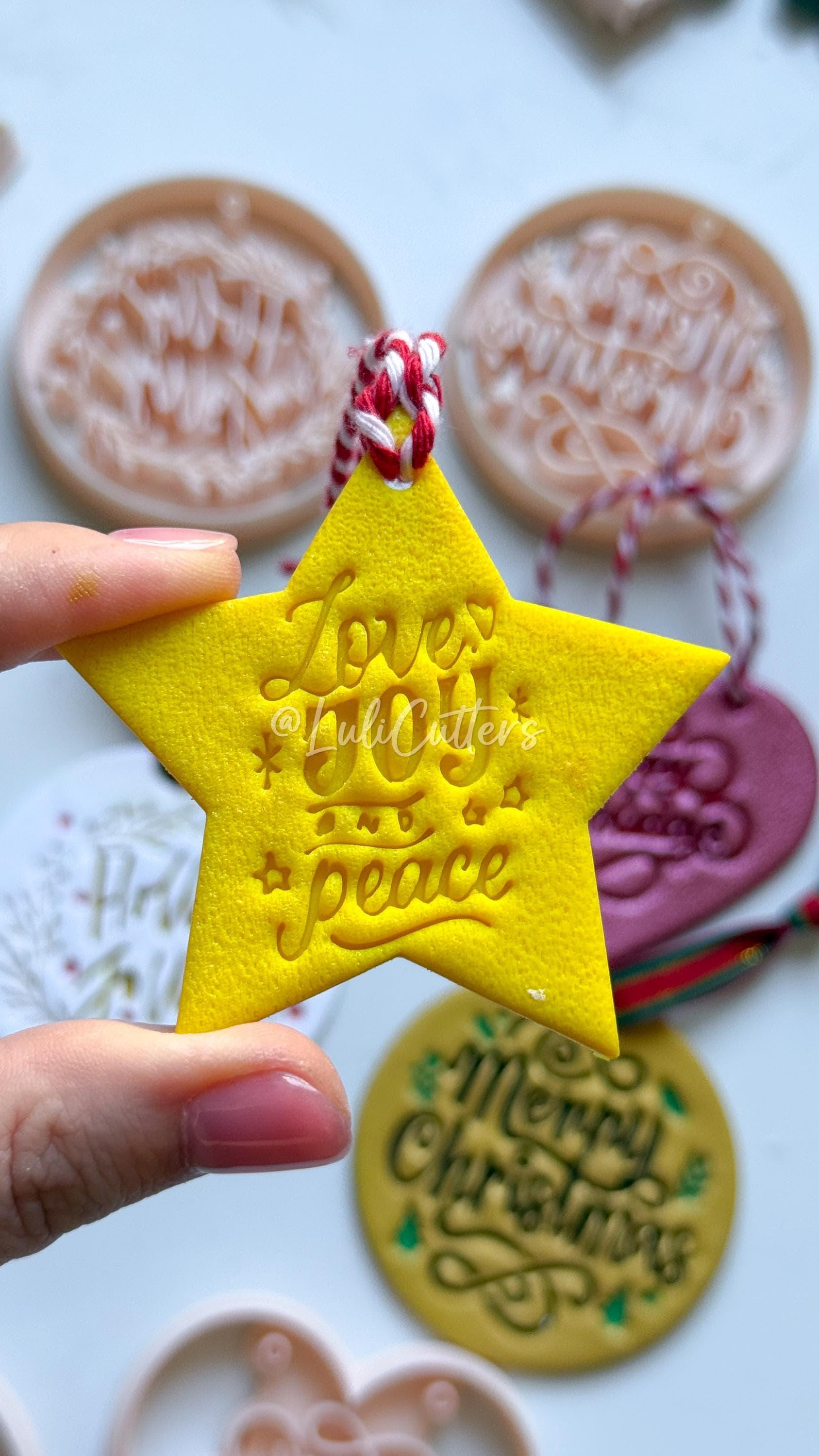 Holiday Ornament Clay Cutter Set: Christmas Designs - Christmas tree decoration