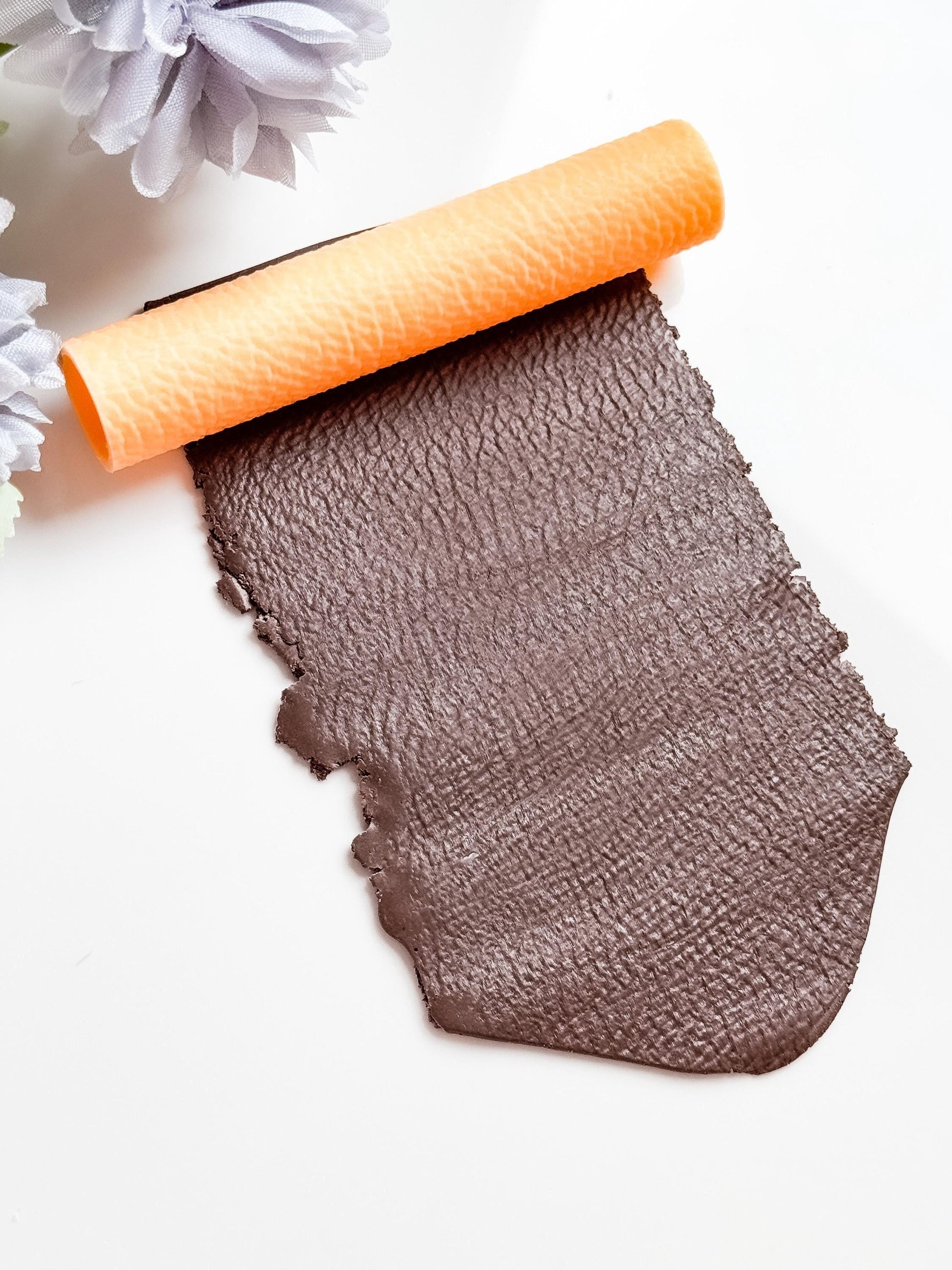 Leather Texture Roller: Polymer Clay Embossing Tool