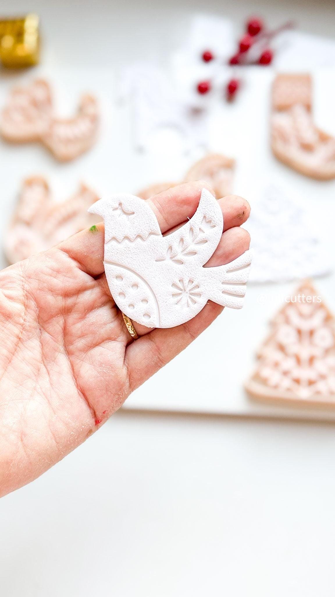 Christmas Ornament Clay Cutter Set – Tree Baubles & Holiday Decor Shapes (75mm)