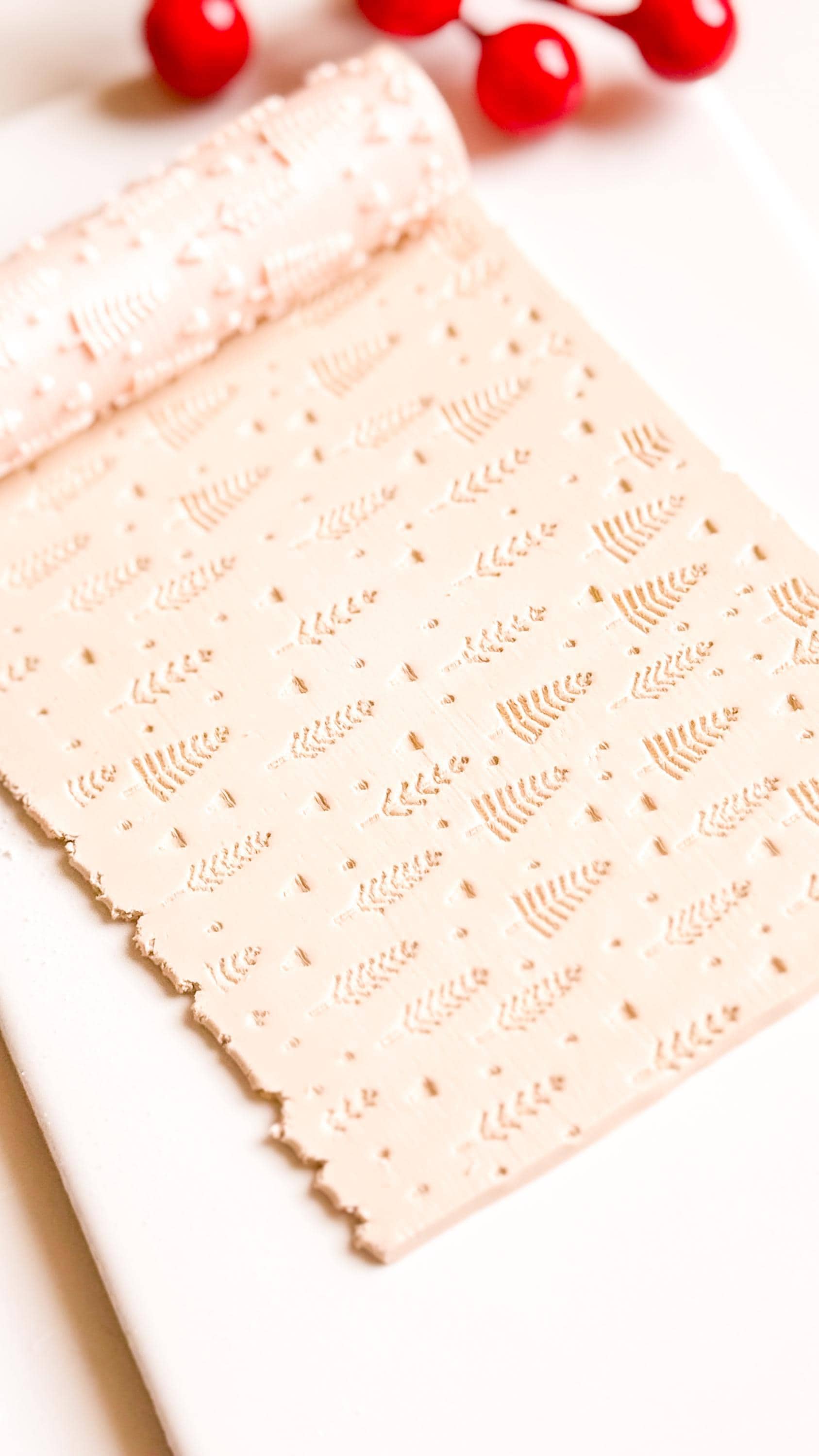 Polymer Clay Emboss Roller Winter Forest Tree Texture