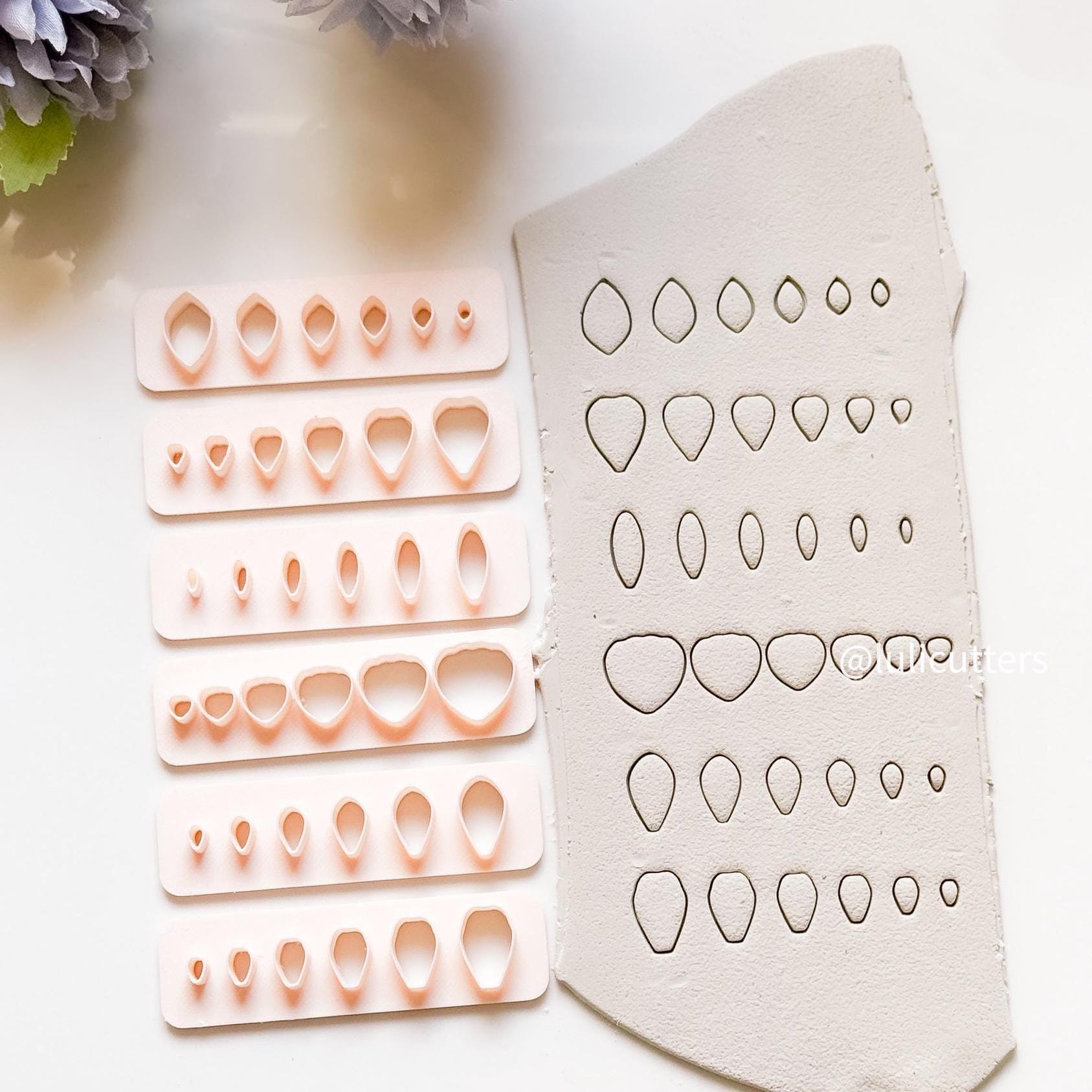 Polymer Clay Leaf Cutter Set: Floral Jewelry Tool, 6 Sizes