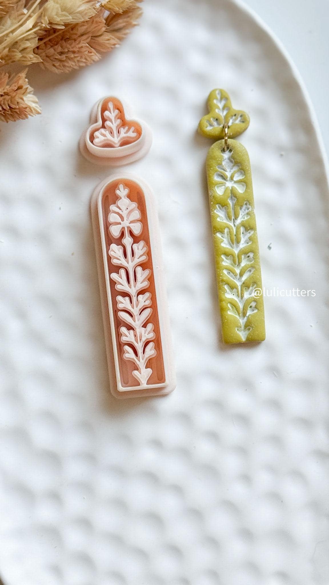 Nordic Dangle Clay Cutter Set Scandinavian Folk Art Earring Cutter