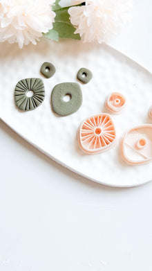 Organic Clay Earring Cutter Set: Plain & Lined DIY Jewelry Making