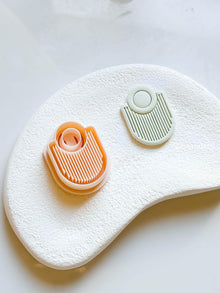 Ribbed Arch Clay Earring Cutter 35mm with or without Hole Option