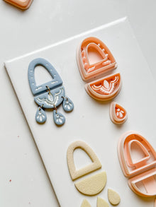 Layered Arch and Drop Clay Cutter Set for Polymer Clay Earrings - Majolica Collection