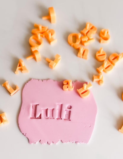 Handle Letter Stamp Set: Polymer Clay, Pottery, Soap