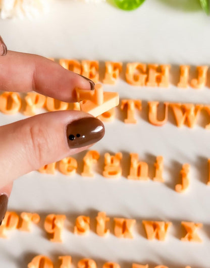 Handle Letter Stamp Set: Polymer Clay, Pottery, Soap