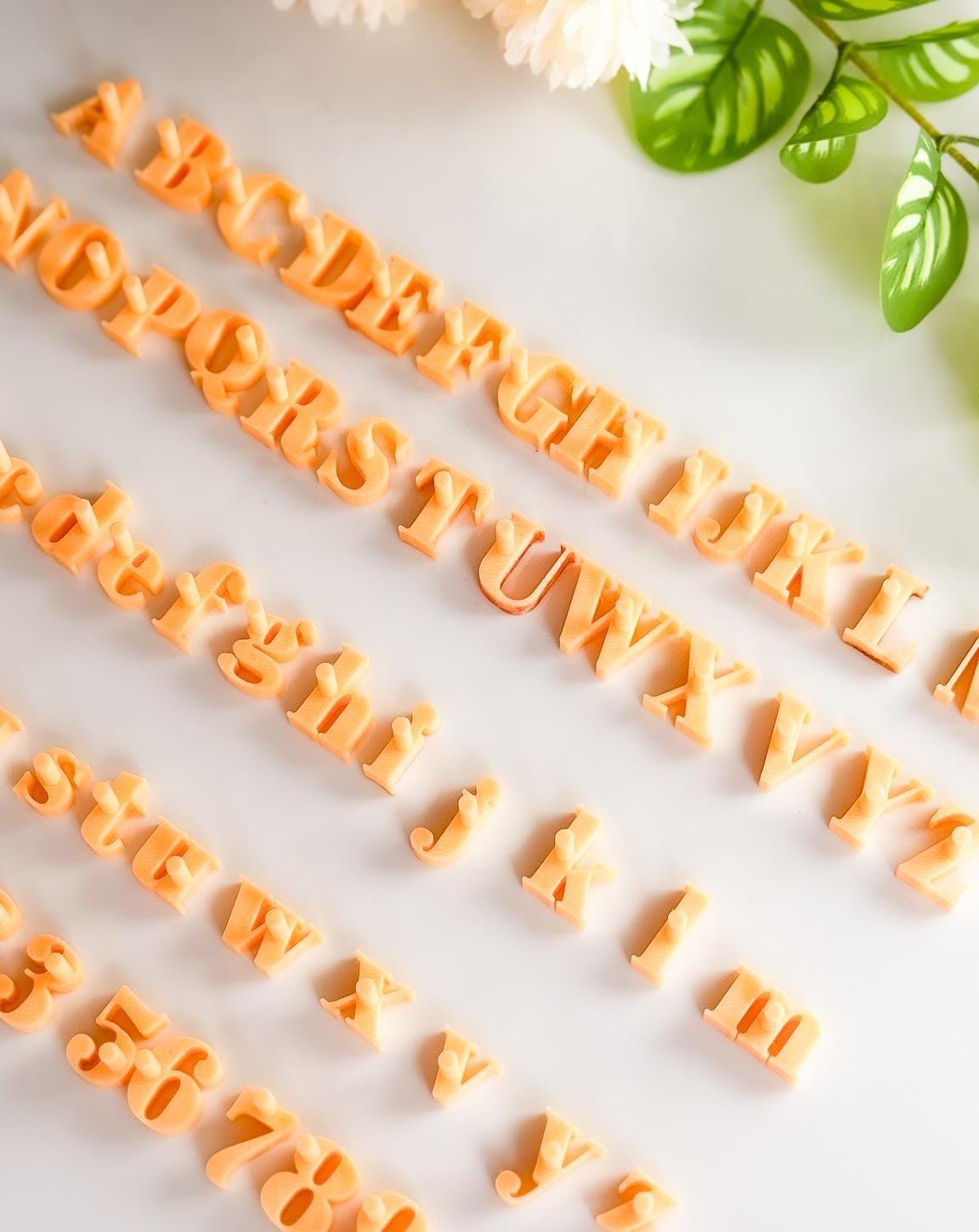 Handle Letter Stamp Set: Polymer Clay, Pottery, Soap