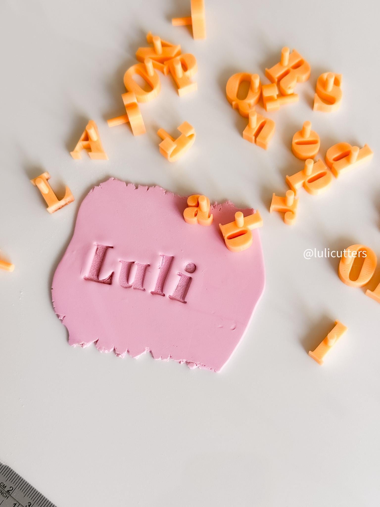 Handle Letter Stamp Set: Polymer Clay, Pottery, Soap