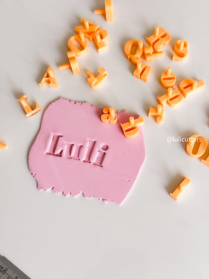 Handle Letter Stamp Set: Polymer Clay, Pottery, Soap