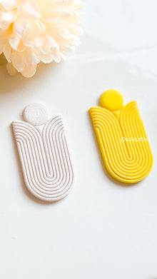 Boho Layered Arch Polymer Clay Cutter Modern Geometric Earring Cutter with Stacked Details