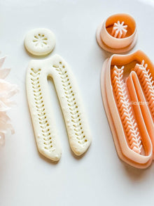 Herringbone Clay Cutter Set Includes Dangle Base + Matching Topper