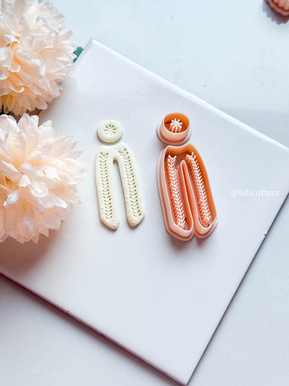 Herringbone Clay Cutter Set Includes Dangle Base + Matching Topper