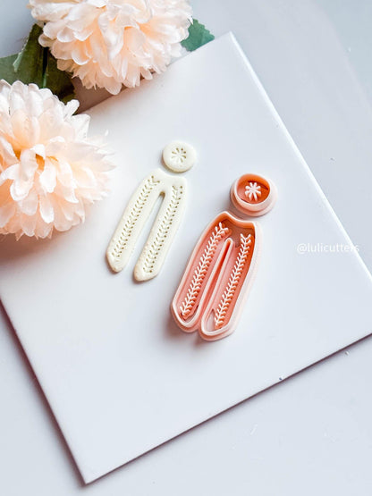 Herringbone Clay Cutter Set Includes Dangle Base + Matching Topper