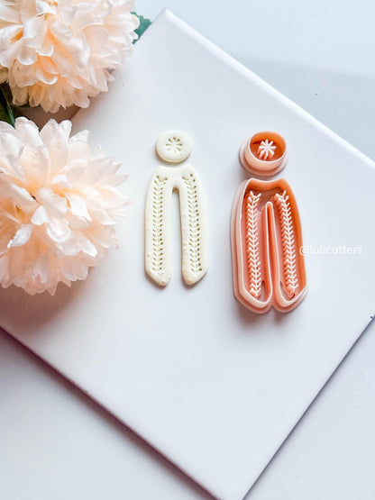 Herringbone Clay Cutter Set Includes Dangle Base + Matching Topper