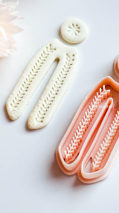 Herringbone Clay Cutter Set Includes Dangle Base + Matching Topper