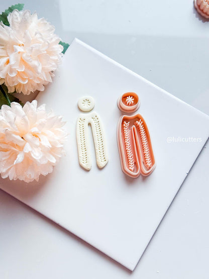 Herringbone Clay Cutter Set Includes Dangle Base + Matching Topper