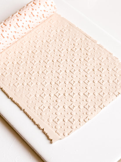 Stars and Dots Embosser Roller for Polymer Clay Geometric Texture Tool