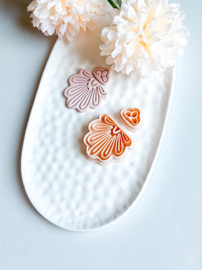 Floral Polymer Clay Cutters: Scalloped Fan & Petal Topper - DIY Jewelry Making