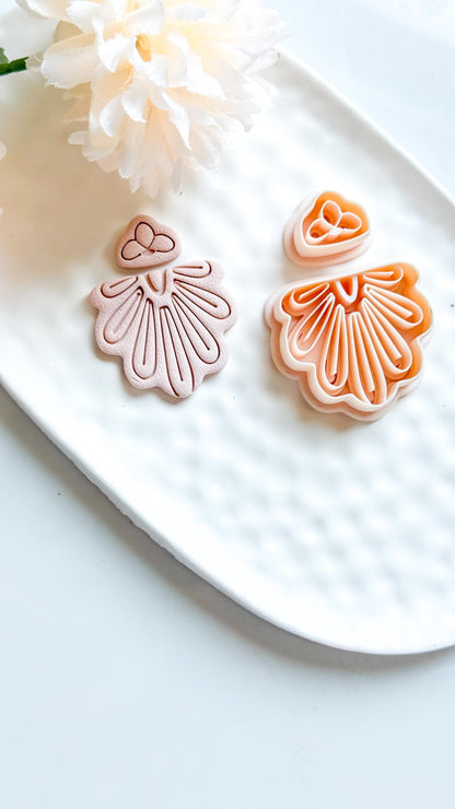 Floral Polymer Clay Cutters: Scalloped Fan & Petal Topper - DIY Jewelry Making