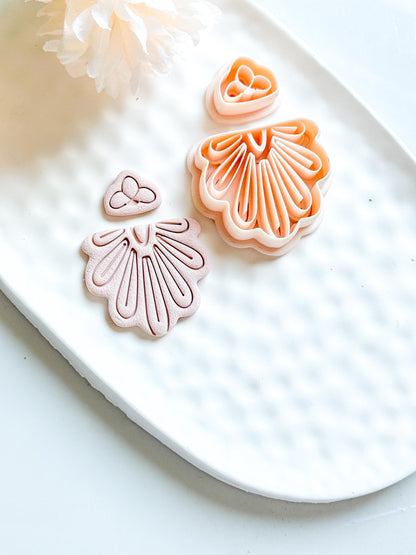 Floral Polymer Clay Cutters: Scalloped Fan & Petal Topper - DIY Jewelry Making