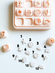 Mini Summer Clay Cutter Set: 12mm Beach Charms, Earring Cutters