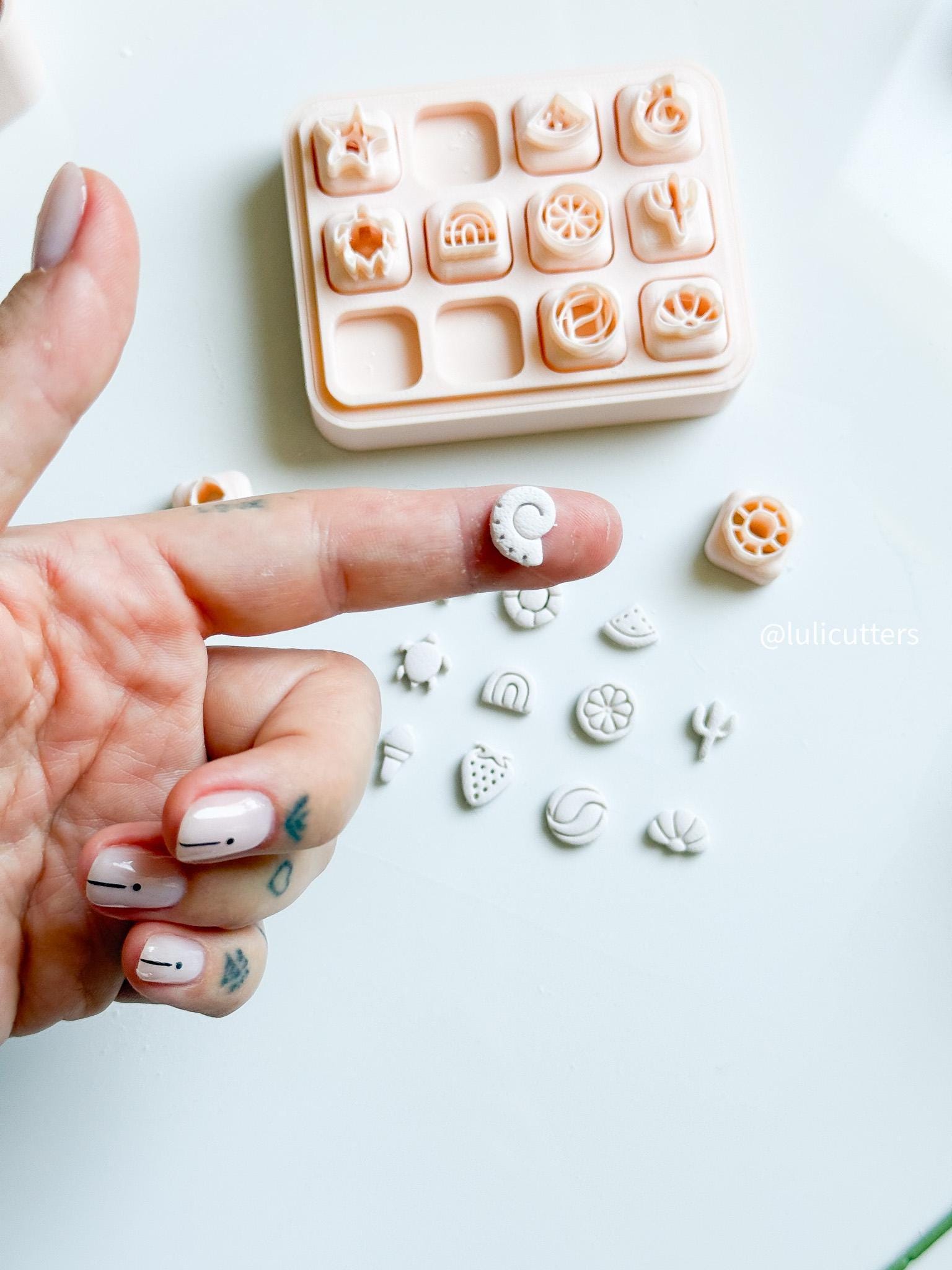 Mini Summer Clay Cutter Set: 12mm Beach Charms, Earring Cutters
