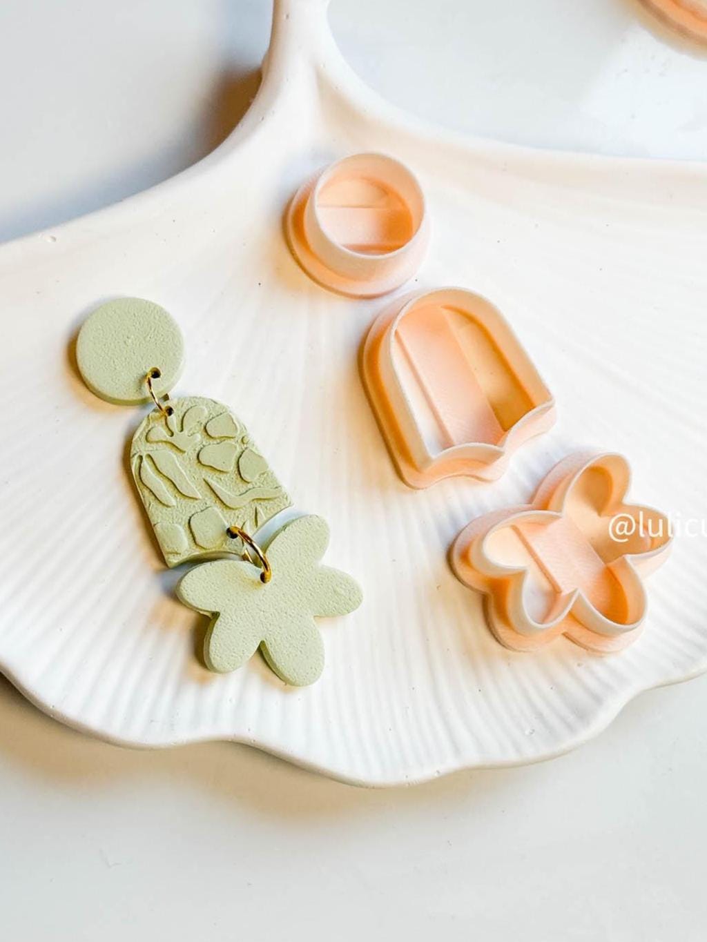 Playful Petal Earring Cutter Set Includes 3 Shapes - for Polymer Clay Jewelry