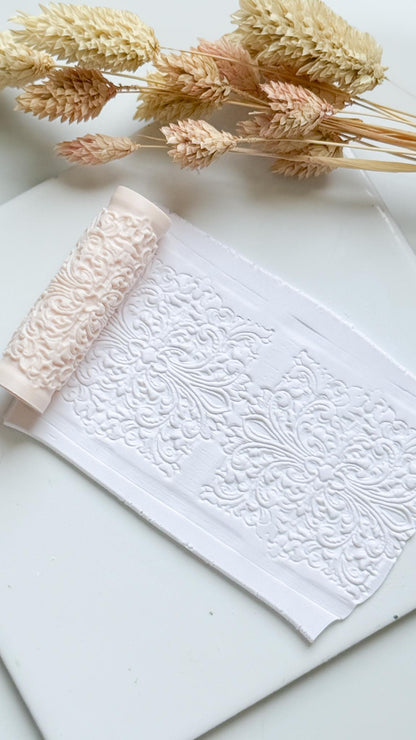 Vintage Scrollwork Polymer Clay Roller Embossing Texture Tool