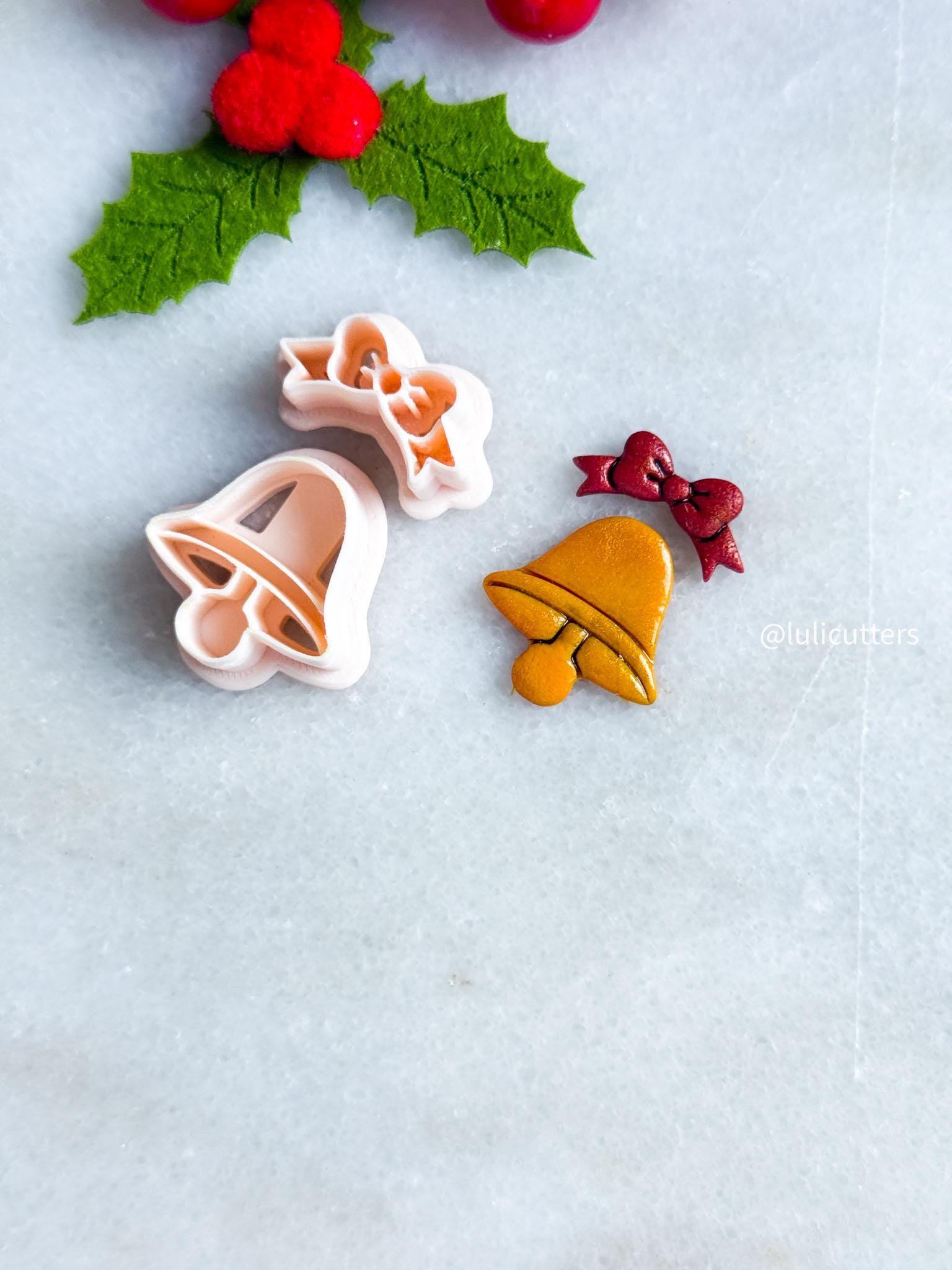 Bell & Bow Polymer Clay Cutter Set: Dangle Earring Jewelry Making
