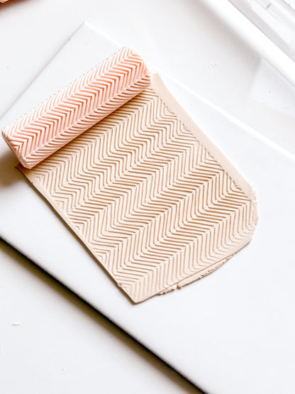 Chevron Embosser Roller for Polymer Clay Geometric Texture Tool