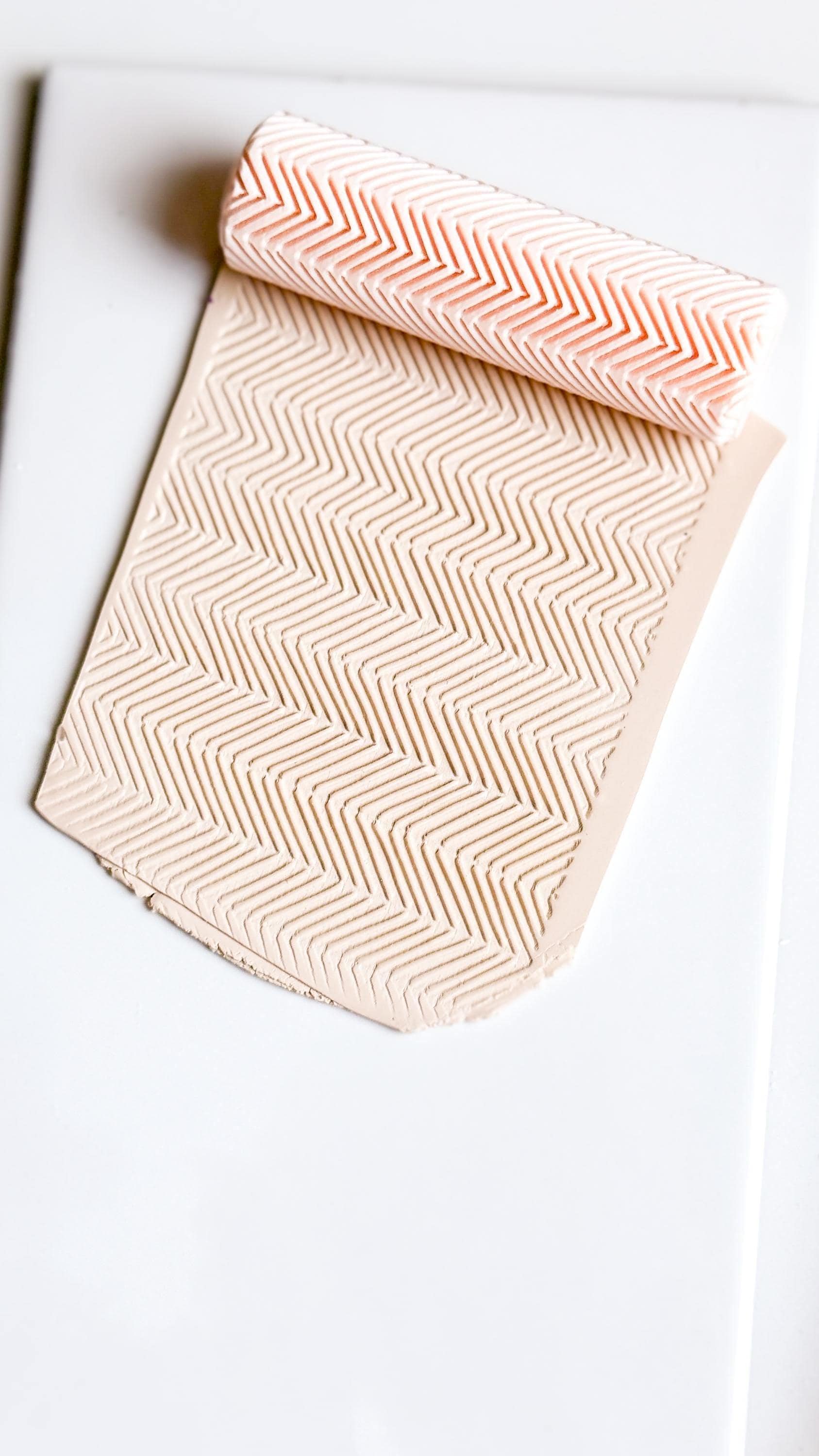 Chevron Embosser Roller for Polymer Clay Geometric Texture Tool
