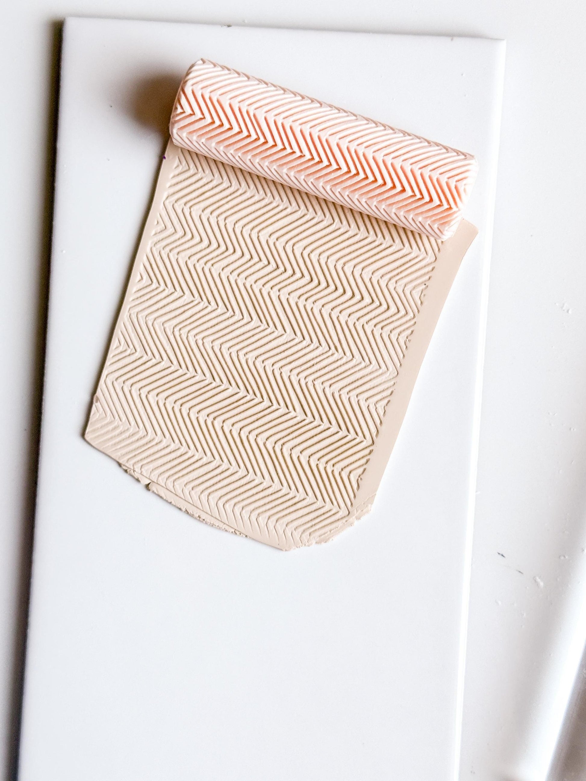 Chevron Embosser Roller for Polymer Clay Geometric Texture Tool