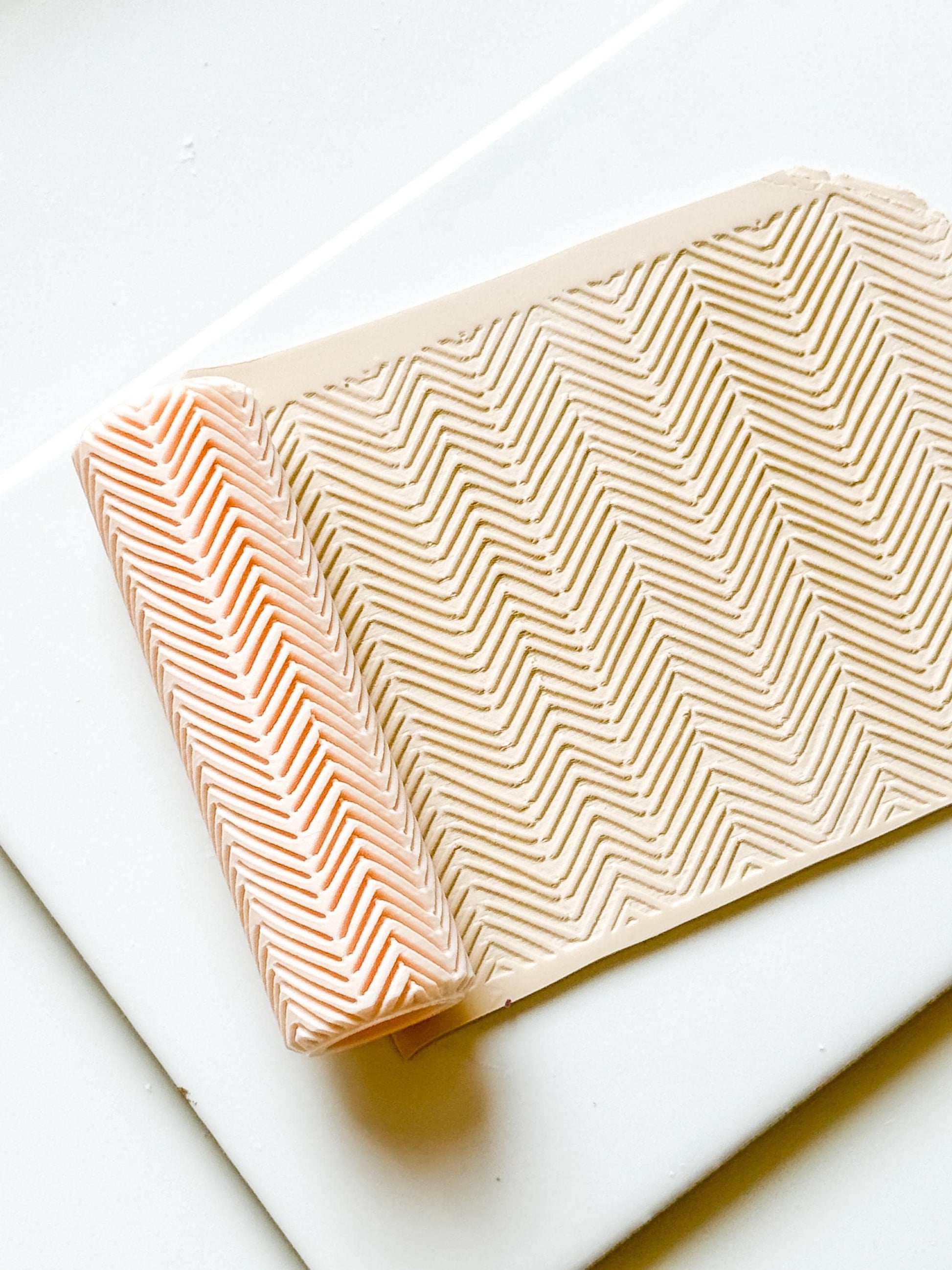 Chevron Embosser Roller for Polymer Clay Geometric Texture Tool