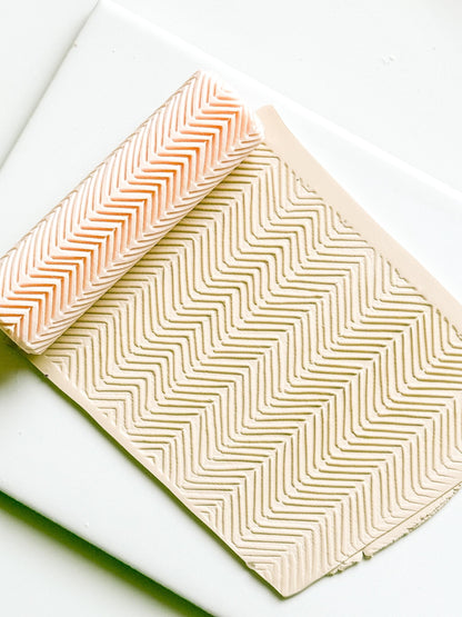 Chevron Embosser Roller for Polymer Clay Geometric Texture Tool