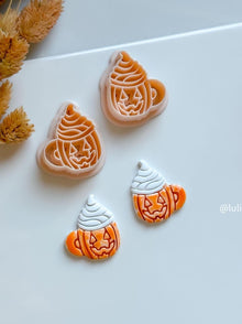 Pumpkin Mug Clay Cutter: Halloween Jack-O'-Lantern Earrings, Charms (30mm Tall)