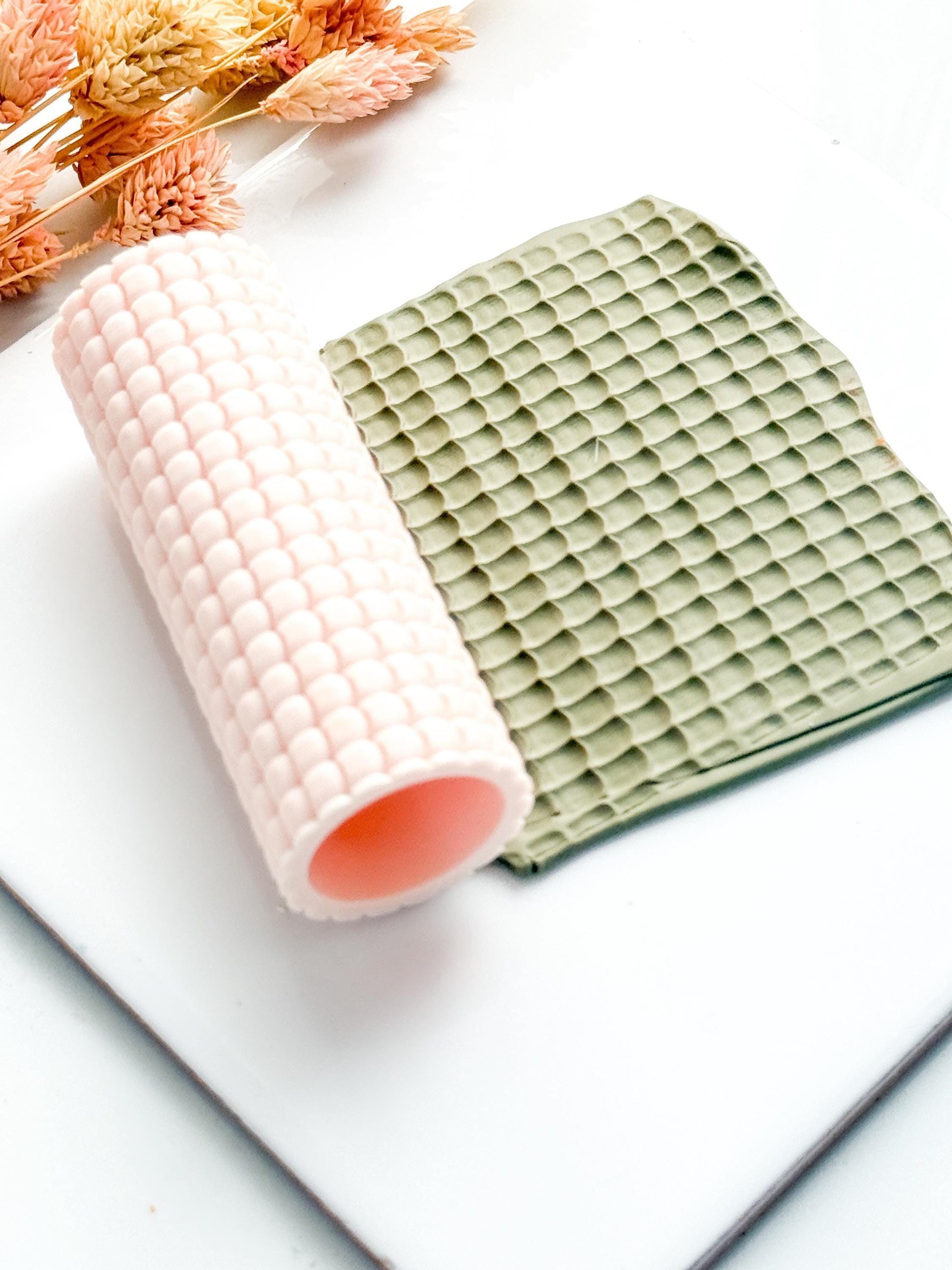 Circle Pattern Texture Roller, Polymer Clay Embossing Tool