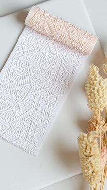 Abstract Geometric Polymer Clay Roller Embossing Texture Tool