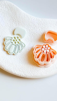 Layered Flower Clay Cutter Set Includes Bloom Base + Curved Topper