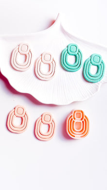 Boho Geometric Clay Cutter Set: Line Textured Earring Cutters